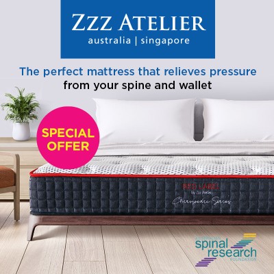 Zzz Atelier红色标签口袋弹簧床垫9英寸Chiropedic 5区独立*澳大利亚品牌*-酒店级